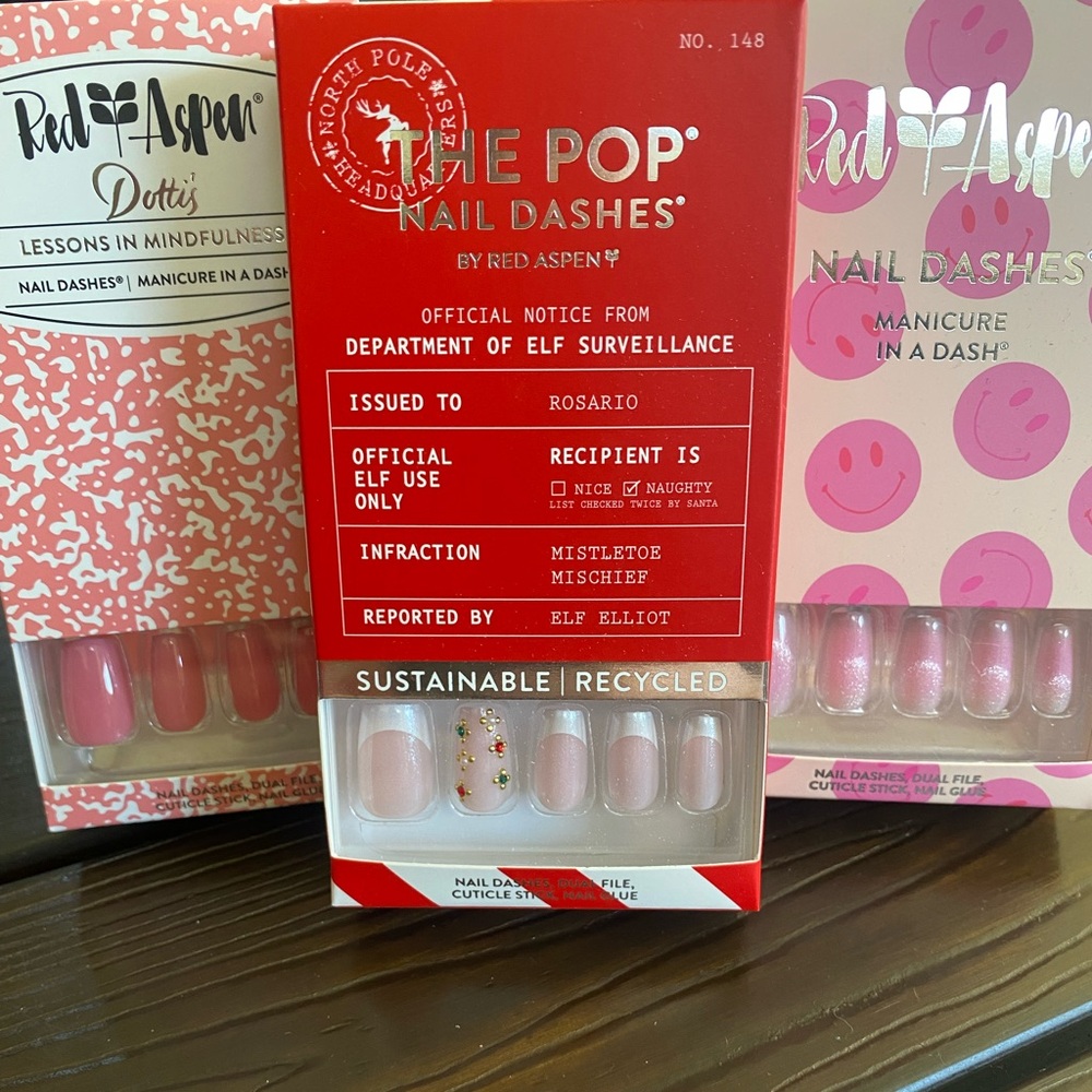 Nail Dashes, 3 sets. Brand new in boxes.